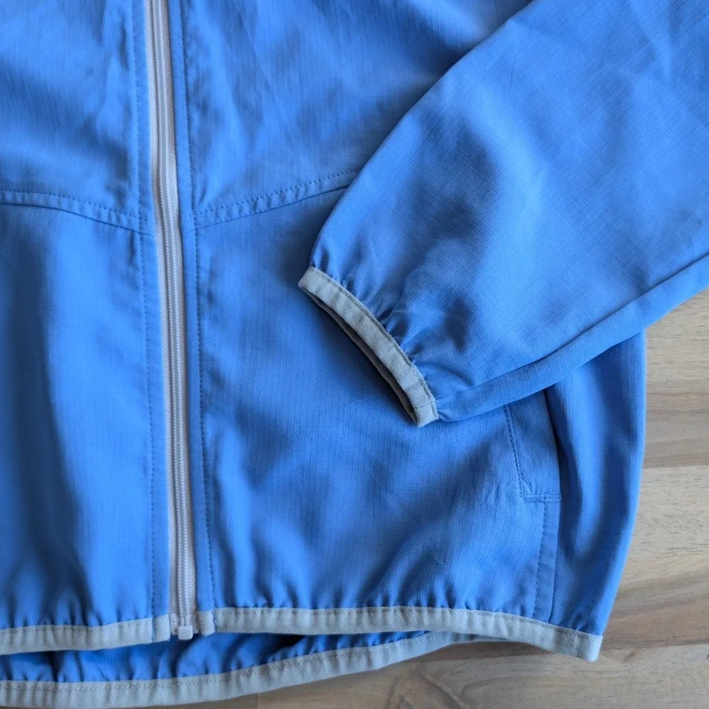 LL Bean Kids Blue Ripstop Hooded Windbreaker Jacket Size S‎ 8